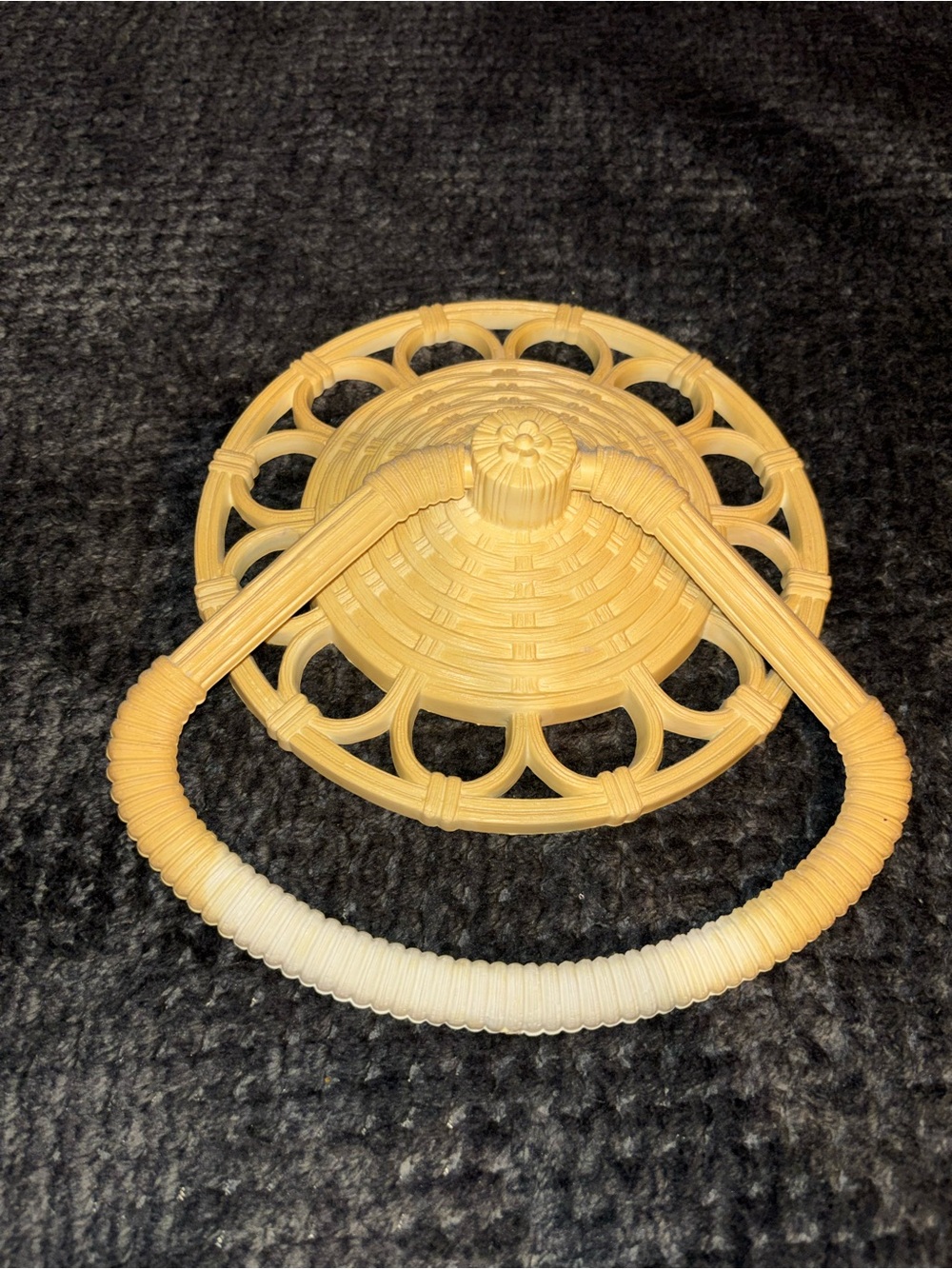 Vintage HOMCO 3314 Faux Wicker Towel Holder Ring